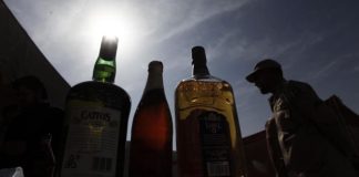 Balochistan Levies Force in Action to seizes dozens of wine and Beer bottles in Ormara Balochistan