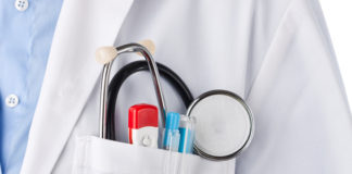 Doctor image with stethoscope in pocket