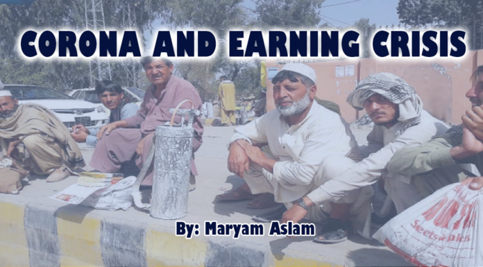 Corona and earning crisis maryam Aslam