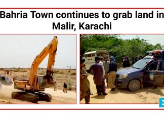 Bahria town karachi grab the land in Malir